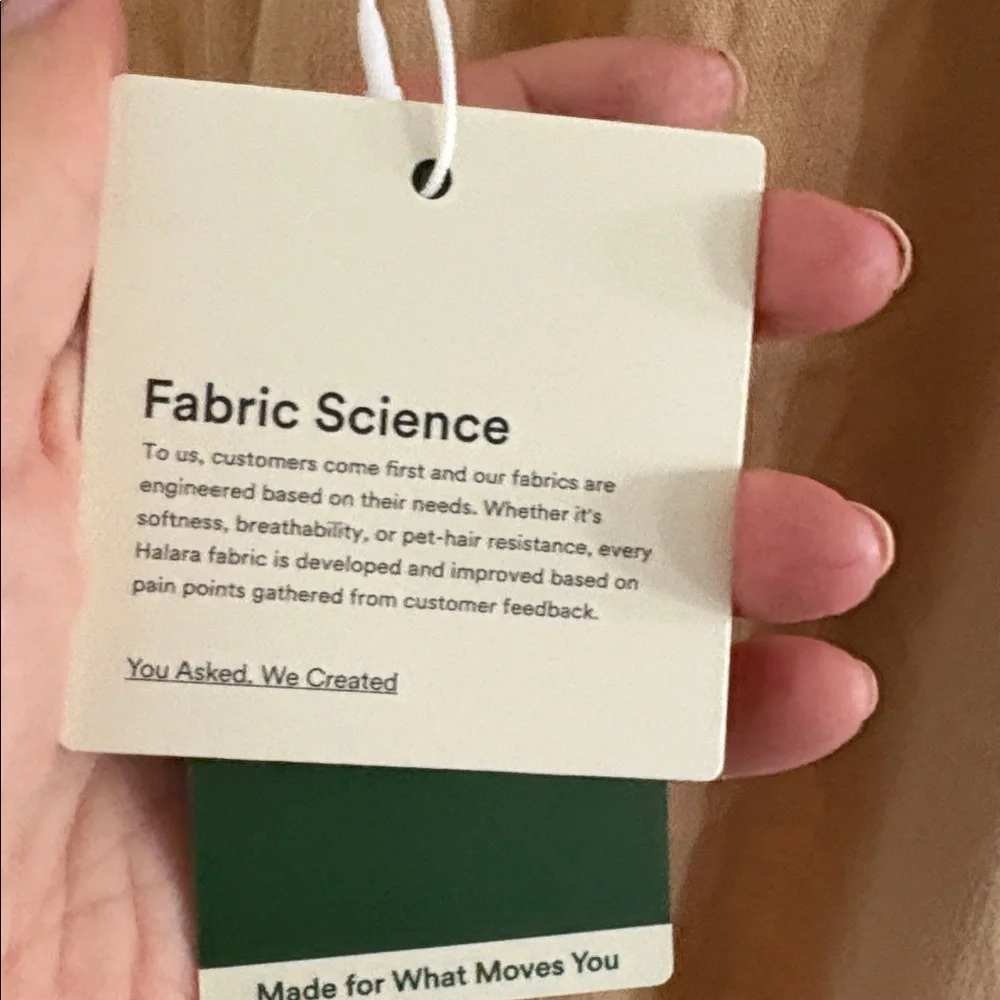 Halara Cropped Elastic Waist Linen Feel Pant NWT Size M - Picture 4 of 5